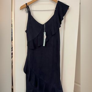NEVER WORN, Navy blue suede dress. Excellent condition. Perfect for any occasion